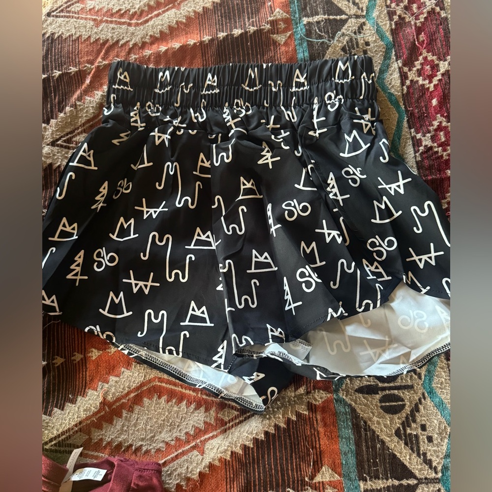 High Waist Branded Shorts